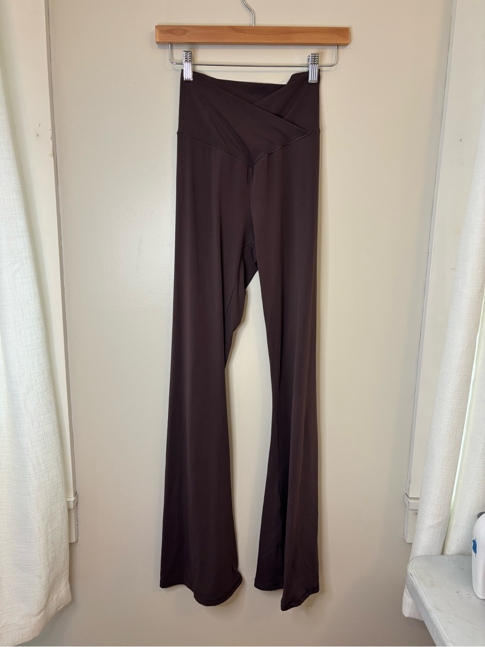 High-Rise Buttery Soft Flare Women's Pants - Dark Brown